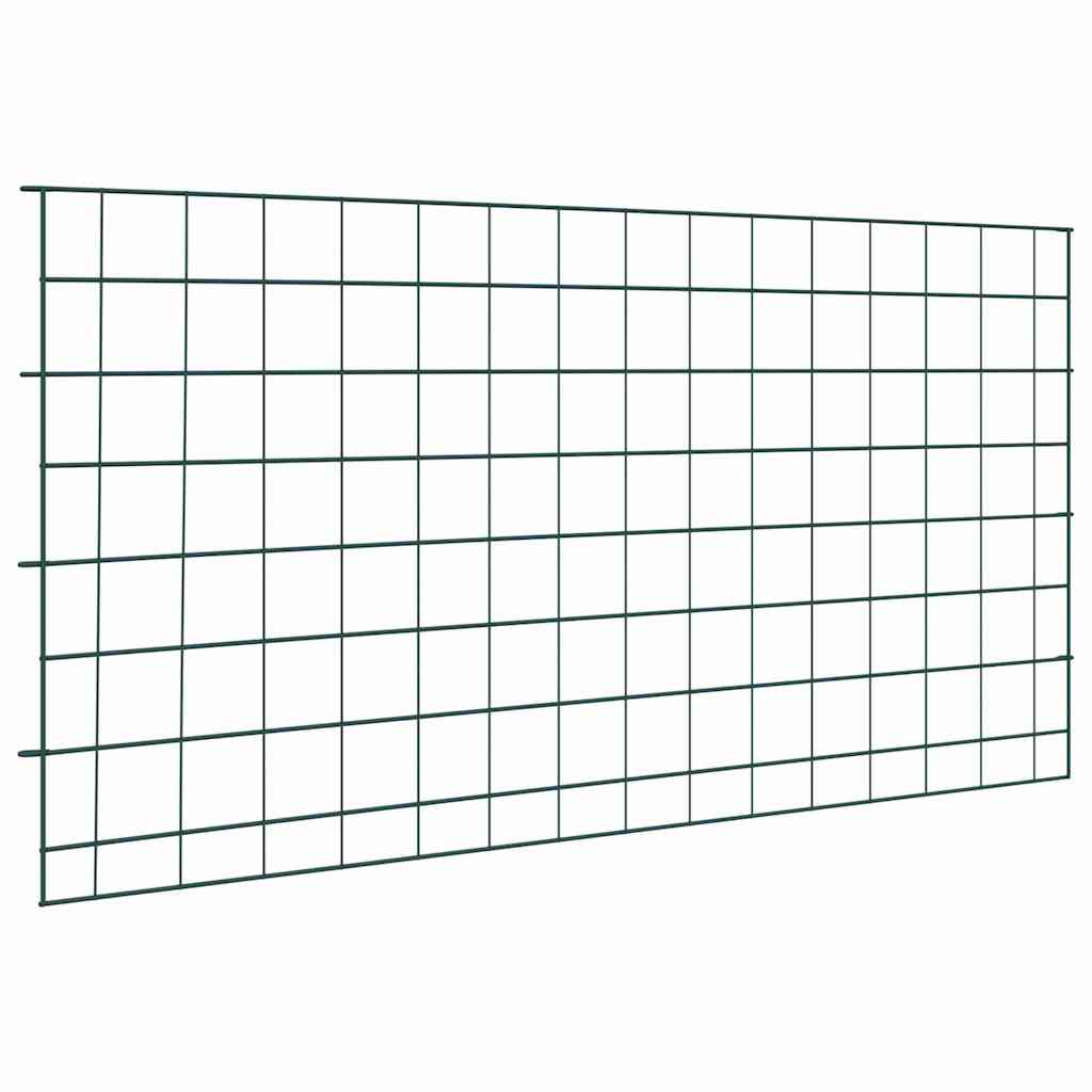 Vidaxl vijverhekken set 5 st 100 x 50 cm staal groen
