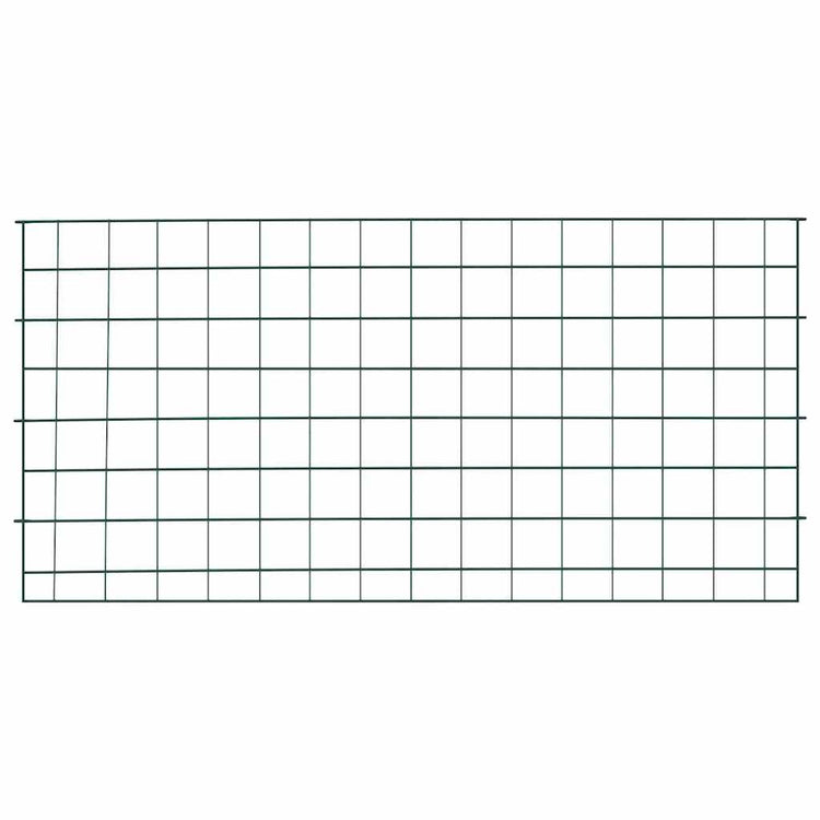 Vidaxl vijverhekken set 5 st 100 x 50 cm staal groen