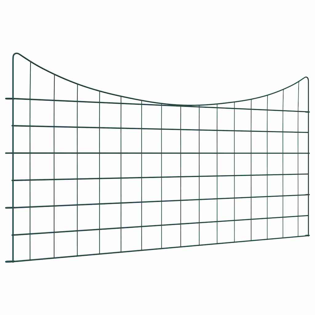 Vidaxl vijverhekken set 5 st 100 x 50 cm staal groen