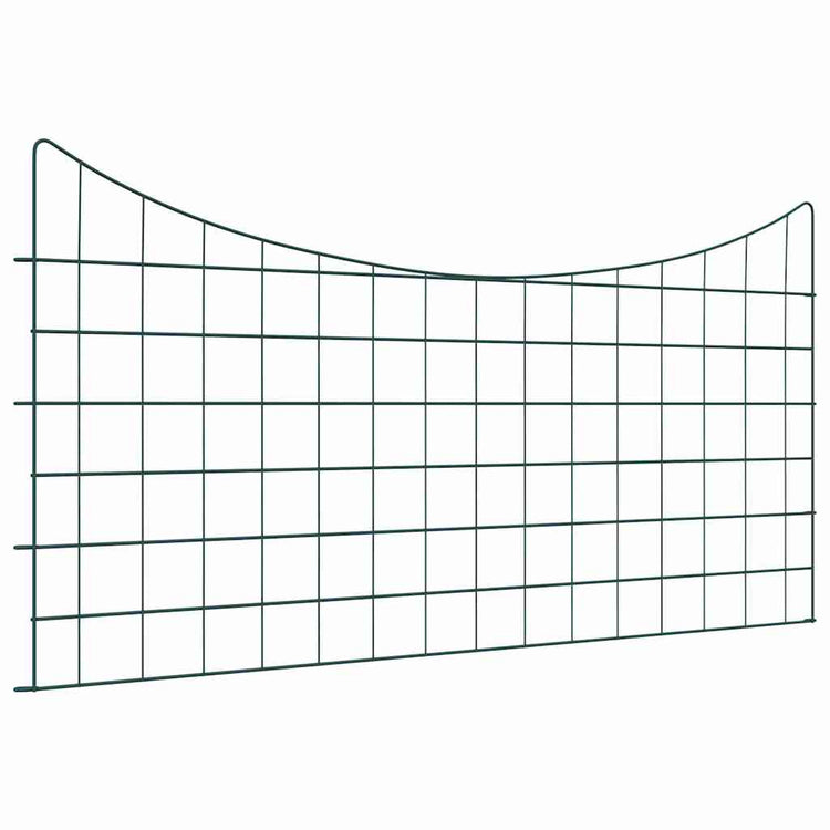 Vidaxl vijverhekken set 5 st 100 x 50 cm staal groen