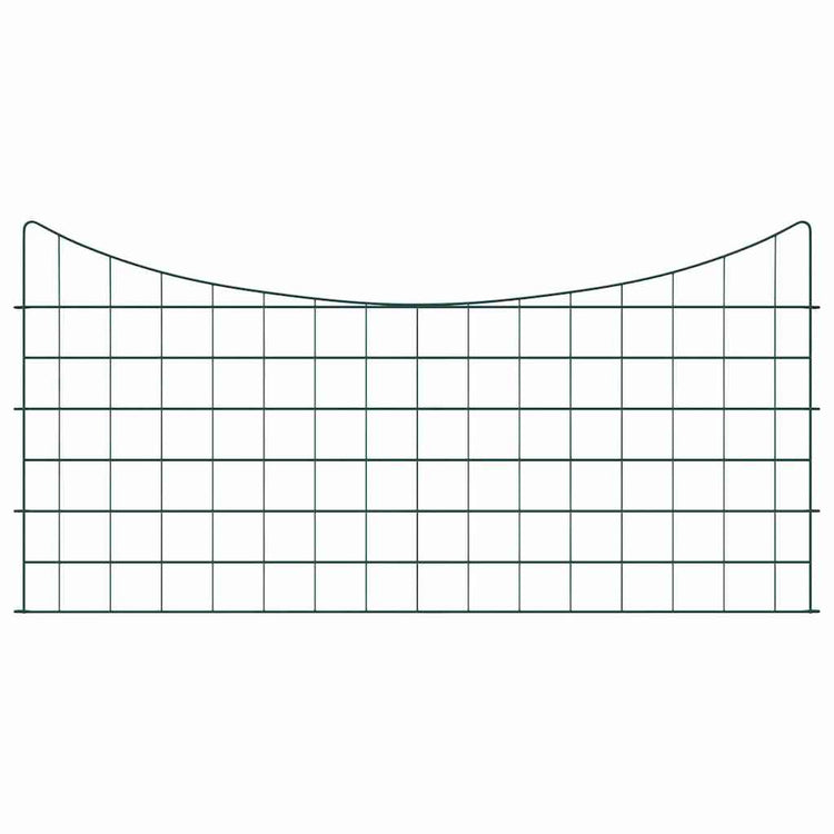 Vidaxl vijverhekken set 5 st 100 x 50 cm staal groen