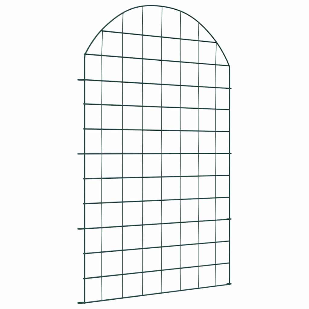 Vidaxl vijverhekken set 8 st 50 x 80 cm staal groen