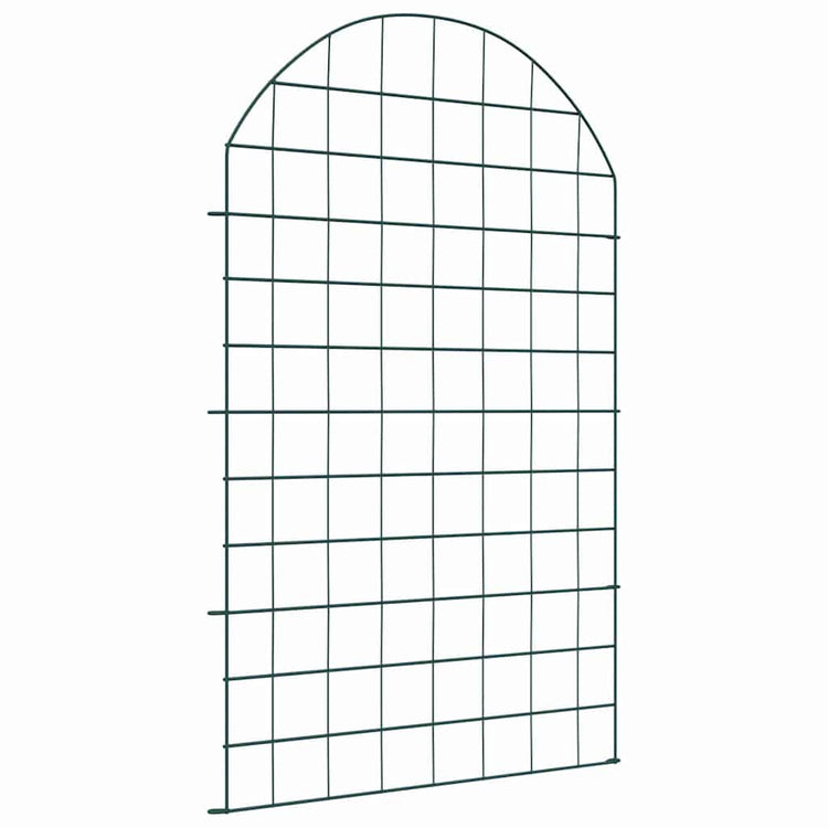 Vidaxl vijverhekken set 8 st 50 x 80 cm staal groen