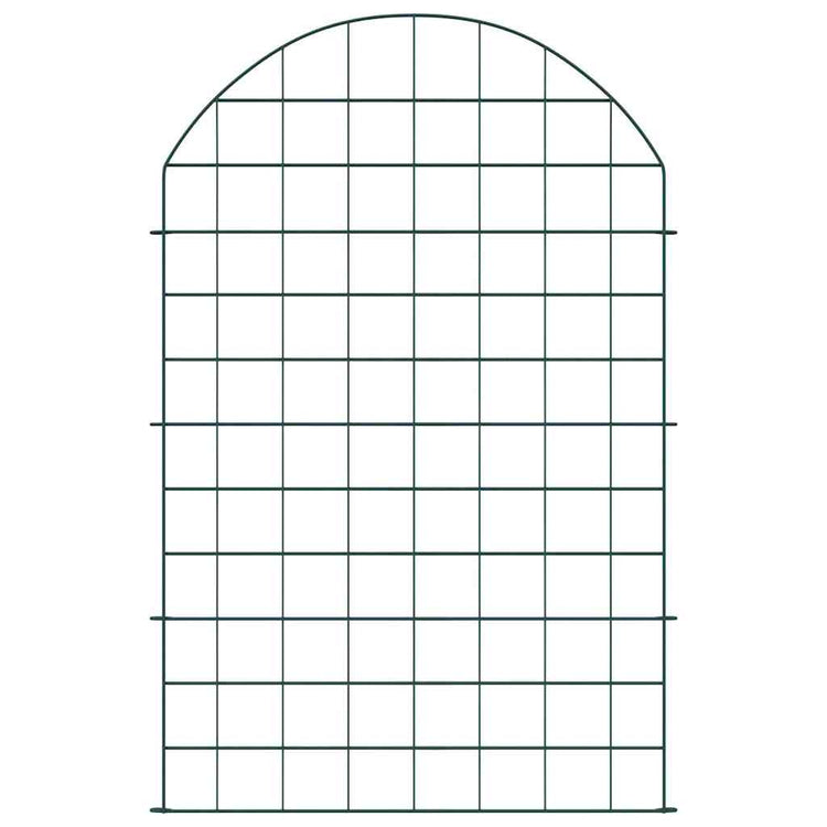 Vidaxl vijverhekken set 8 st 50 x 80 cm staal groen