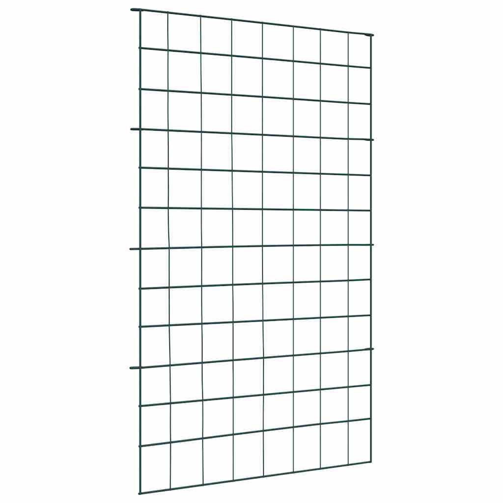 Vidaxl vijverhekken set 8 st 50 x 80 cm staal groen