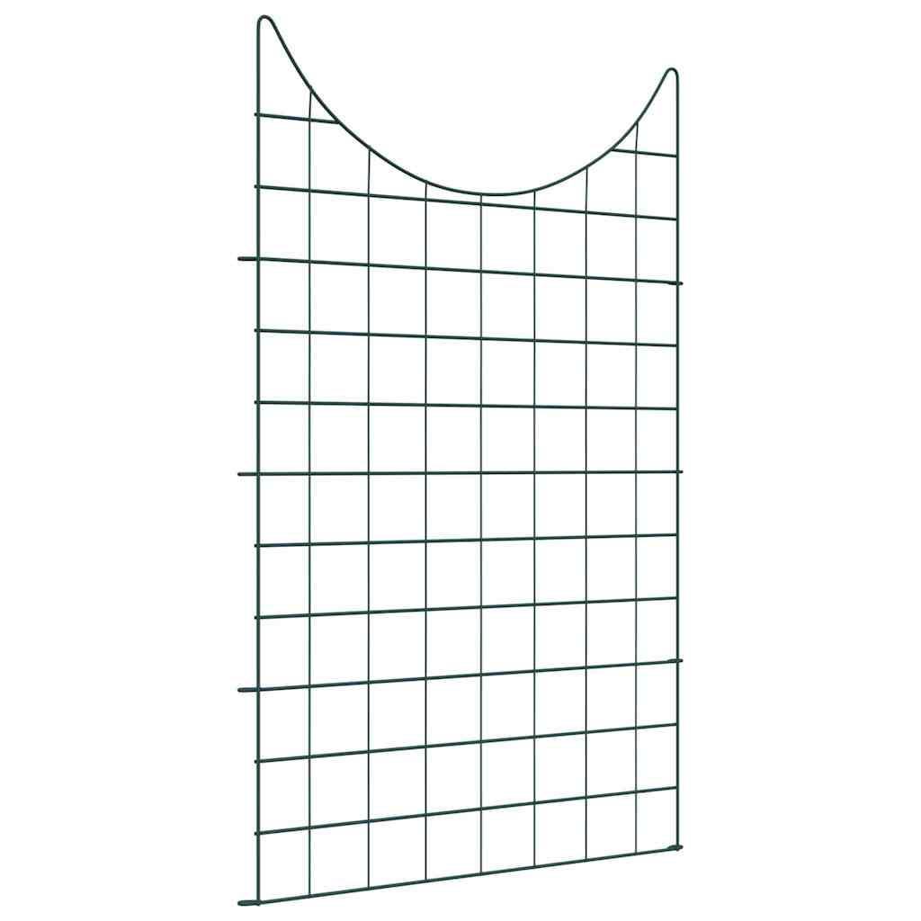 Vidaxl vijverhekken set 8 st 50 x 80 cm staal groen