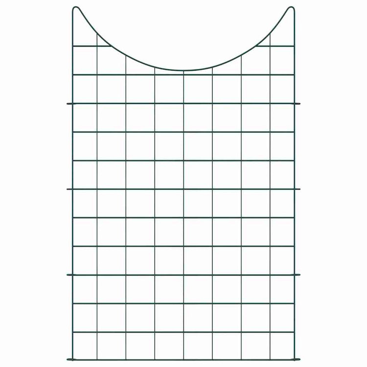 Vidaxl vijverhekken set 8 st 50 x 80 cm staal groen
