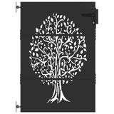 Vidaxl tuinpoort 85 x 125 cm poedergecoat staal zwart vergrendelbaar - afbeelding 2