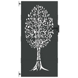 Vidaxl tuinpoort met slot zwart 85 x 175 cm poedergecoat staal - afbeelding 2