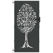 Vidaxl tuinpoort 85 x 200 cm poedergecoat staal zwart vergrendelbaar - afbeelding 2