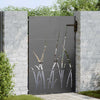 Vidaxl tuinpoort met slot zwart 85 x 125 cm poedergecoat staal