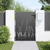 Vidaxl tuinpoort met slot zwart 85 x 125 cm poedergecoat staal - afbeelding 3