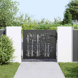 Vidaxl tuinpoort 85 x 100 cm poedergecoat staal zwart vergrendelbaar - afbeelding 3