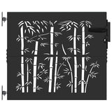 Vidaxl tuinpoort 85 x 100 cm poedergecoat staal zwart vergrendelbaar - afbeelding 2