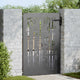 Vidaxl tuinpoort 85 x 125 cm poedergecoat staal zwart vergrendelbaar