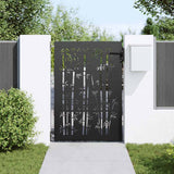 Vidaxl tuinpoort 85 x 125 cm poedergecoat staal zwart vergrendelbaar - afbeelding 3