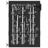 Vidaxl tuinpoort 85 x 150 cm poedergecoat staal zwart vergrendelbaar - afbeelding 2