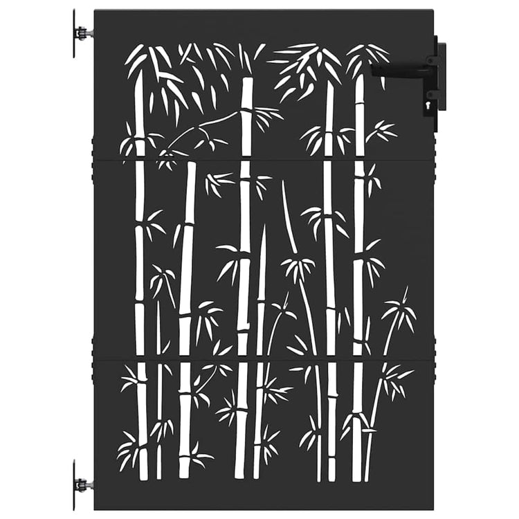 Vidaxl tuinpoort 85 x 150 cm poedergecoat staal zwart vergrendelbaar