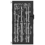 Vidaxl tuinpoort 85 x 175 cm poedergecoat staal zwart vergrendelbaar - afbeelding 2