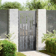 Vidaxl tuinpoort 85 x 200 cm poedergecoat staal zwart vergrendelbaar - afbeelding 1