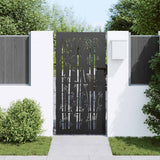 Vidaxl tuinpoort 85 x 200 cm poedergecoat staal zwart vergrendelbaar - afbeelding 3