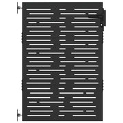 Vidaxl tuinpoort 85 x 125 cm poedergecoat staal zwart vergrendelbaar - afbeelding 2