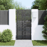Vidaxl tuinpoort 85 x 200 cm poedergecoat staal zwart vergrendelbaar - afbeelding 3