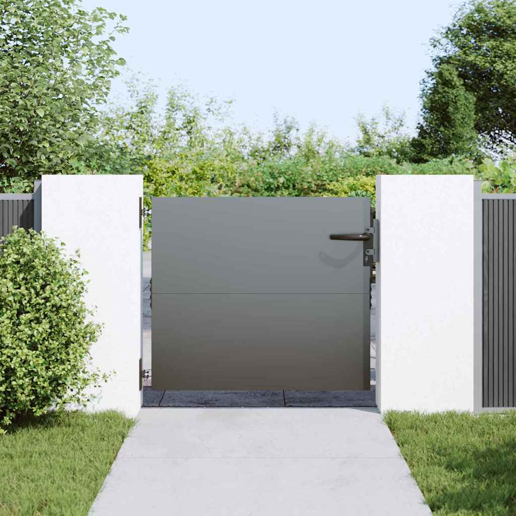 Vidaxl tuinpoort met slot zwart 85 x 100 cm poedergecoat staal