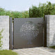 Vidaxl tuinpoort 110 x 105 cm poedergecoat staal zwart vergrendelbaar
