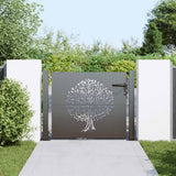Vidaxl tuinpoort 110 x 105 cm poedergecoat staal zwart vergrendelbaar - afbeelding 3