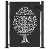 Vidaxl tuinpoort met slot zwart 110 x 130 cm poedergecoat staal