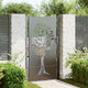 Vidaxl tuinpoort 110 x 180 cm poedergecoat staal zwart vergrendelbaar