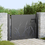 Vidaxl tuinpoort 110 x 105 cm poedergecoat staal zwart vergrendelbaar - afbeelding 1