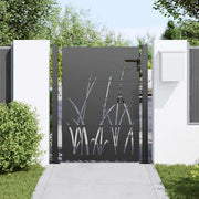 Vidaxl tuinpoort 110 x 130 cm poedergecoat staal zwart vergrendelbaar - afbeelding 3