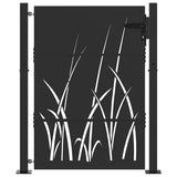Vidaxl tuinpoort 110 x 130 cm poedergecoat staal zwart vergrendelbaar - afbeelding 2