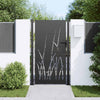 Vidaxl tuinpoort met slot zwart 110 x 180 cm poedergecoat staal