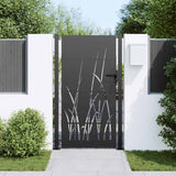 Vidaxl tuinpoort 110 x 180 cm poedergecoat staal zwart vergrendelbaar - afbeelding 3