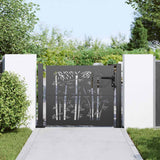 Vidaxl tuinpoort 110 x 105 cm gepoedercoat staal zwart vergrendelbaar - afbeelding 3