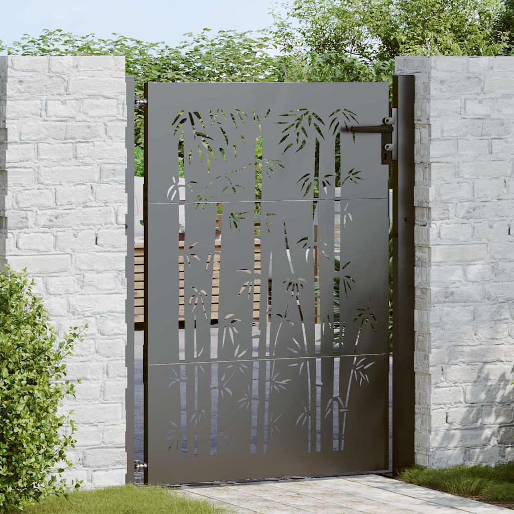 Vidaxl tuinpoort 110 x 130 cm gepoedercoat staal zwart vergrendelbaar