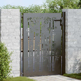 Vidaxl tuinpoort 110 x 130 cm gepoedercoat staal zwart vergrendelbaar - afbeelding 1