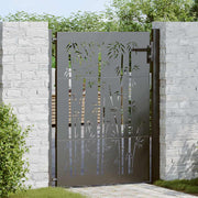 Vidaxl tuinpoort 110 x 130 cm gepoedercoat staal zwart vergrendelbaar - afbeelding 1
