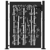 Vidaxl tuinpoort met slot zwart 110 x 130 cm gepoedercoat staal