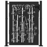 Vidaxl tuinpoort 110 x 155 cm gepoedercoat staal zwart vergrendelbaar - afbeelding 2