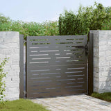 Vidaxl tuinpoort met slot zwart 110 x 105 cm gepoedercoat staal - afbeelding 1