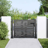 Vidaxl tuinpoort met slot zwart 110 x 105 cm gepoedercoat staal - afbeelding 3
