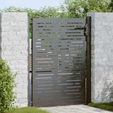 Vidaxl tuinpoort met slot zwart 110 x 130 cm gepoedercoat staal - afbeelding 1