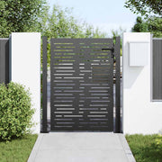 Vidaxl tuinpoort met slot zwart 110 x 130 cm gepoedercoat staal - afbeelding 3