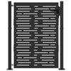 Vidaxl tuinpoort met slot zwart 110 x 155 cm gepoedercoat staal