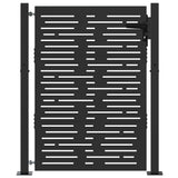 Vidaxl tuinpoort met slot zwart 110 x 155 cm gepoedercoat staal - afbeelding 2