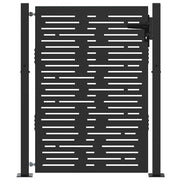 Vidaxl tuinpoort met slot zwart 110 x 155 cm gepoedercoat staal - afbeelding 2
